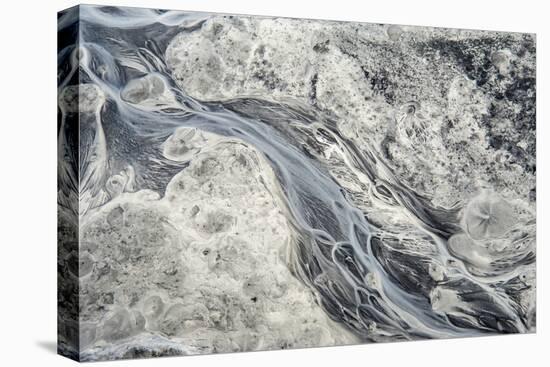 Rivulets of Glacial Melt Water Form This Abstract-Sheila Haddad-Premier Image Canvas