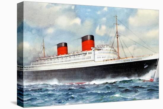 RMS Queen Elizabeth, Cunard Ocean Liner, 20th Century-null-Premier Image Canvas