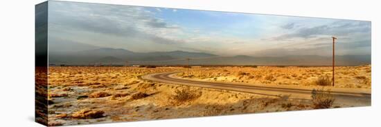 Road passing through desert, Palm Springs, Riverside County, California, USA-Panoramic Images-Premier Image Canvas