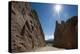 Road passing through dramatic rock formations of Calchaqui valleys, Argentina, South America-Alex Treadway-Premier Image Canvas
