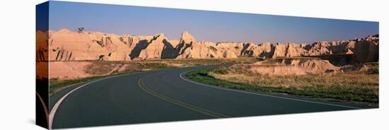 Road Passing Through Mountains, Badlands National Park, South Dakota, USA-null-Stretched Canvas