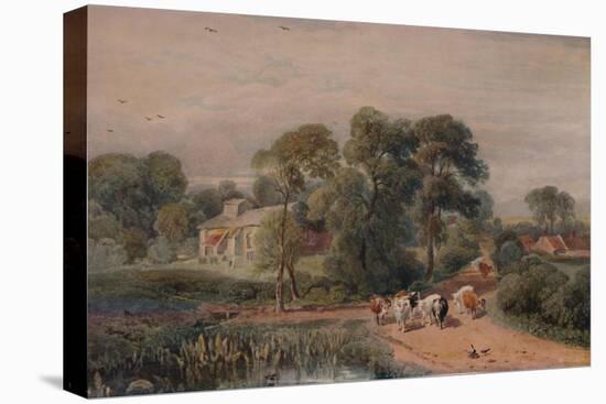 'Road Scene with Cattle', 19th century, (1935)-Peter De Wint-Premier Image Canvas