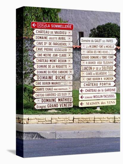 Road Signs to Wine Producers in Chateauneuf-Du-Pape, France-Per Karlsson-Premier Image Canvas