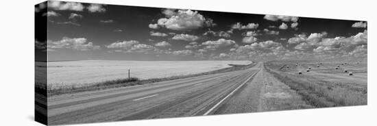 Road through the prairies of Eastern South Dakota, USA-null-Premier Image Canvas