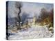 Road to Giverny in Winter-Claude Monet-Premier Image Canvas