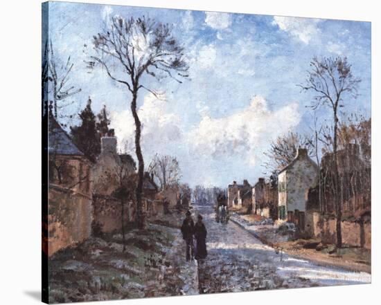 Road to Louvecienne-Camille Pissarro-Stretched Canvas