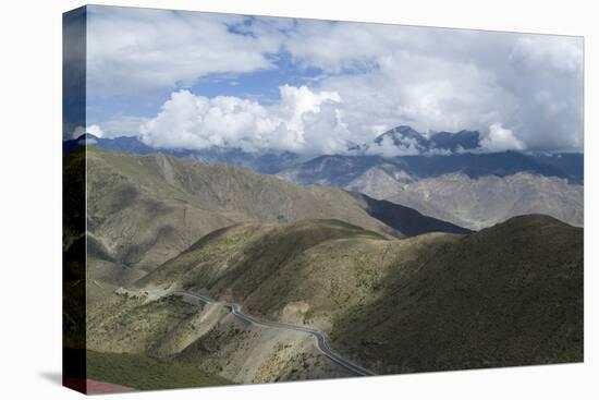 Road to Turquoise Lake (Yamdrok-Tso) Eventually Reaching 5000 Metres ((16 Tibet-Natalie Tepper-Stretched Canvas