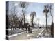 Road to  Versailles at Louveciennes: Winter and Snow-Camille Pissarro-Stretched Canvas