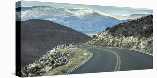 Road with Curve Leading Through Mountains into Death Valley, California-Sheila Haddad-Premier Image Canvas