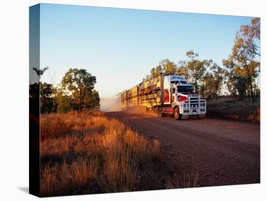 Roadtrain Hurtles Through Outback, Cape York Peninsula, Queensland, Australia-Oliver Strewe-Premier Image Canvas