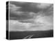 Roadway Low Horizon Mountains Clouded Sky "Near (Grand) Teton National Park" 1933-1942-Ansel Adams-Stretched Canvas