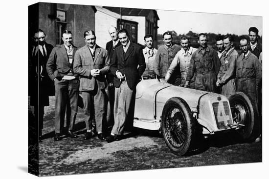 Robert Benoist with a Cigarette, Leaning Against a Delage 15-S8, 1927-null-Premier Image Canvas