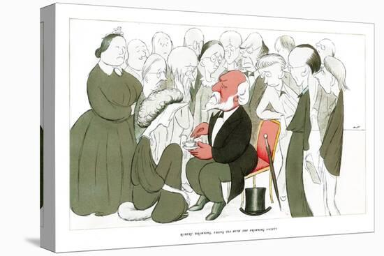 Robert Browning, Taking Tea with the Browning Society, 1904-Max Beerbohm-Premier Image Canvas