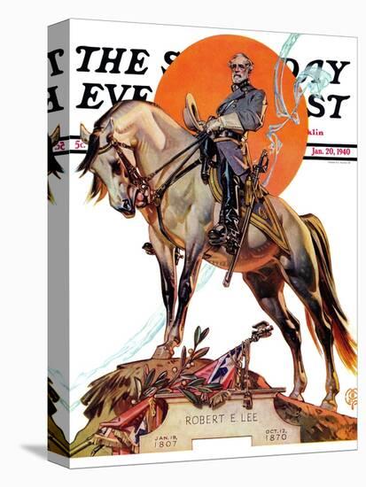 "Robert E. Lee on Traveler," Saturday Evening Post Cover, January 20, 1940-Joseph Christian Leyendecker-Premier Image Canvas