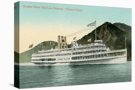Robert Fulton Steamer on the Hudson River-null-Stretched Canvas