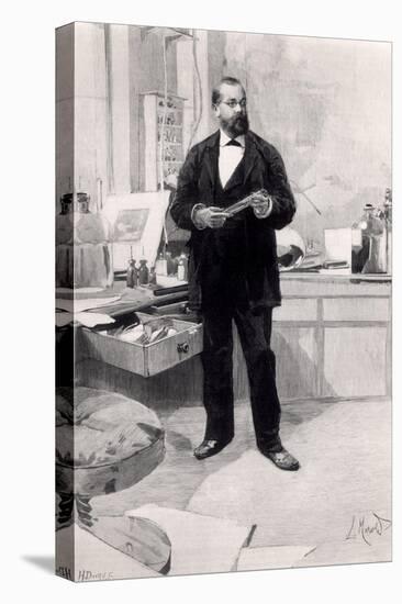 Robert Koch in His Laboratory, from "Le Monde Illustre," 29th November 1890-null-Premier Image Canvas