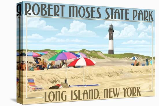 Robert Moses State Park, Long Island, New York-Lantern Press-Stretched Canvas