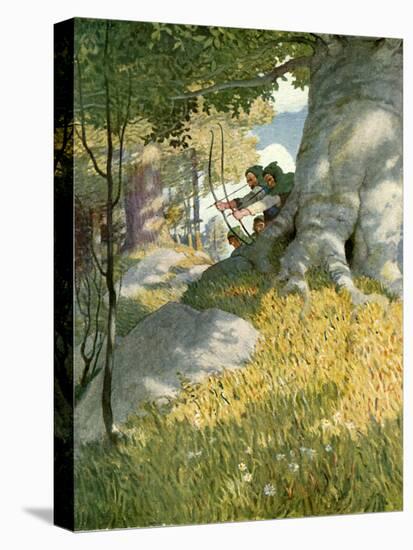 Robin Hood and His Companions Rescue Will Stutely-Newell Convers Wyeth-Premier Image Canvas