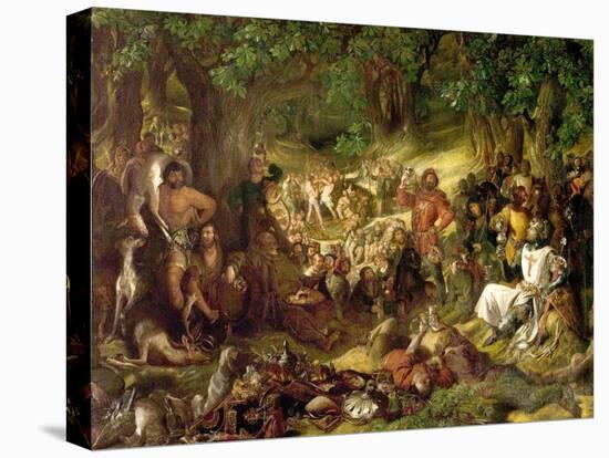 Robin Hood and His Merry Men Entertaining Richard the Lionheart in Sherwood Forest, 1839-Daniel Maclise-Premier Image Canvas