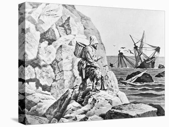 Robinson Crusoe Viewing His Wreck Print-null-Premier Image Canvas