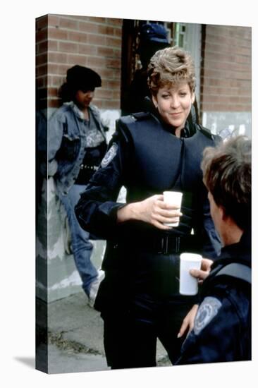 Robocop by Paul Verhoeven with Nancy Allen and Peter Weller ( by dos ), 1987 (photo)-null-Stretched Canvas