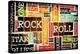 Rock And Roll Music Poster Art As Background-kentoh-Stretched Canvas