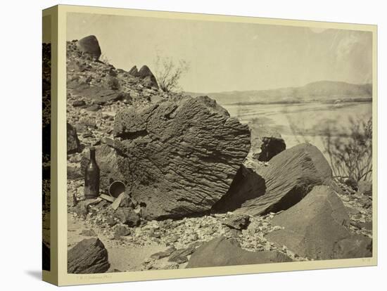 Rock Carved by Drifting Sand, Below Fortification Rock, Arizona, 1871-Timothy O'Sullivan-Premier Image Canvas