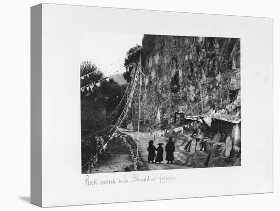 Rock Carved with Buddhist Figures, Tibet, 1903-04-John Claude White-Premier Image Canvas