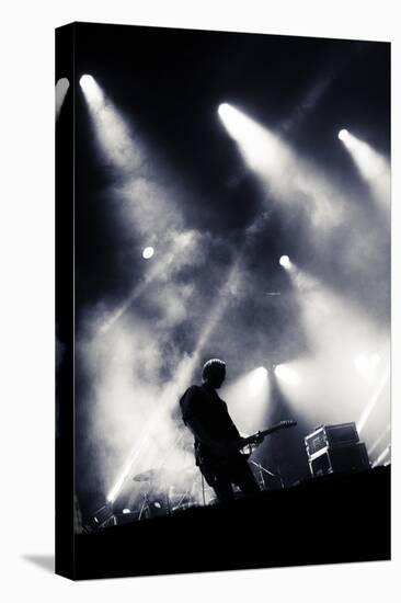 Rock Concert Stage. Guitarist Playing on Electric Guitar.-donatas1205-Premier Image Canvas