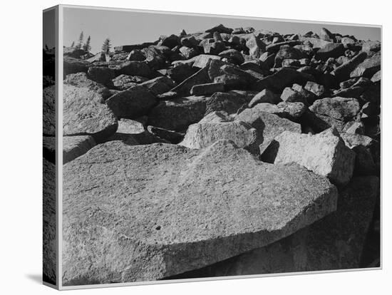 Rock Formation "Moraine Rocky Mountain National Park" Colorado 1933-1942-Ansel Adams-Stretched Canvas