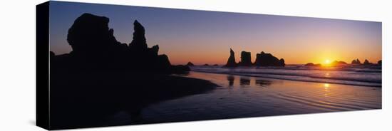 Rock formations along the coast in Bandon, Coos County, Oregon, USA-null-Premier Image Canvas