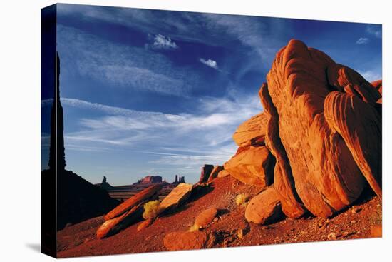 Rock Formations of Monument Valley, Navajo Nation, USA-Jerry Ginsberg-Premier Image Canvas