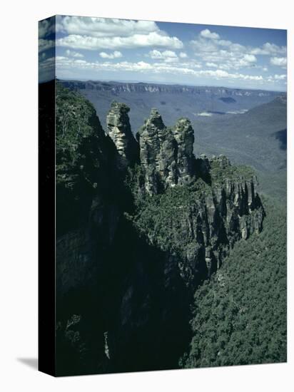 Rock Formations of the Three Sisters from Echo Point, Blue Mountains, Australia-Julian Pottage-Premier Image Canvas