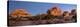 Rock formations on landscape with Juniper and Joshua Trees, Joshua Tree National Park, Californi...-null-Premier Image Canvas