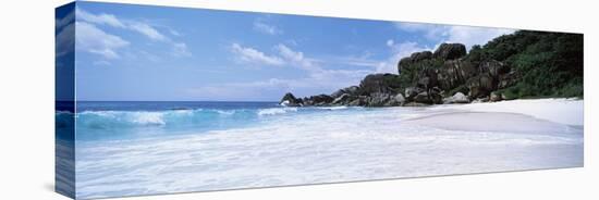 Rock Formations on the Beach, Grand Anse, La Digue Island, Seychelles-null-Stretched Canvas