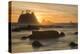 Rock Formations Silhouetted At Sunset On The Pacífic Coast Of Olympic National Park-Inaki Relanzon-Premier Image Canvas