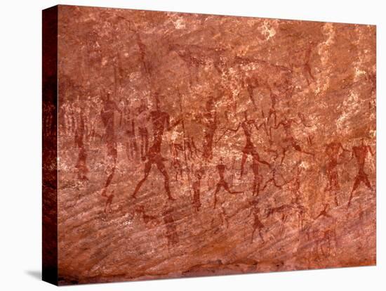 Rock Painting of Hunting Scene, Sahara-Michele Molinari-Premier Image Canvas