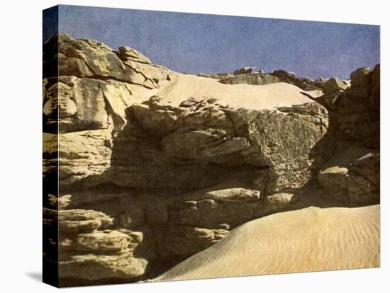 Rock wall in the Sahara, Egypt-English Photographer-Premier Image Canvas