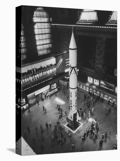 Rocket Being Displayed at Grand Central Station as a Salute to International Geophysical Year-null-Premier Image Canvas