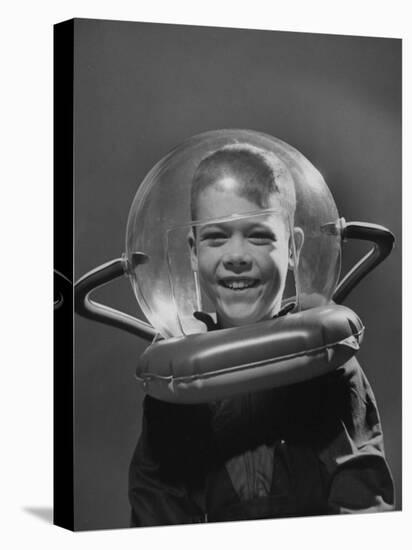 Rocket Ship Prize, Boy Wearing Space Helmet-Yale Joel-Premier Image Canvas