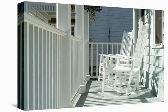 Rocking Chairs on a Porch. Stonington, Connecticut-Natalie Tepper-Stretched Canvas
