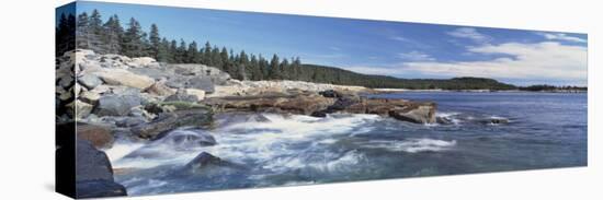 Rocks Along the Coast, Atlantic Ocean, Acadia National Park, Maine, USA-null-Premier Image Canvas