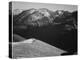 Rocky Mountain National Park Colorado Panorama Of Barren Mountains & Shadowed Valley 1933-1942-Ansel Adams-Stretched Canvas