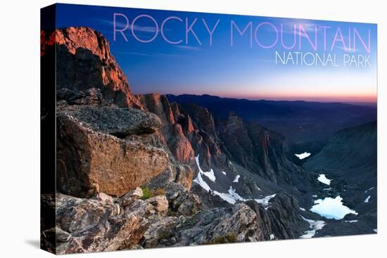 Rocky Mountain National Park, Colorado - Sunrise-Lantern Press-Stretched Canvas