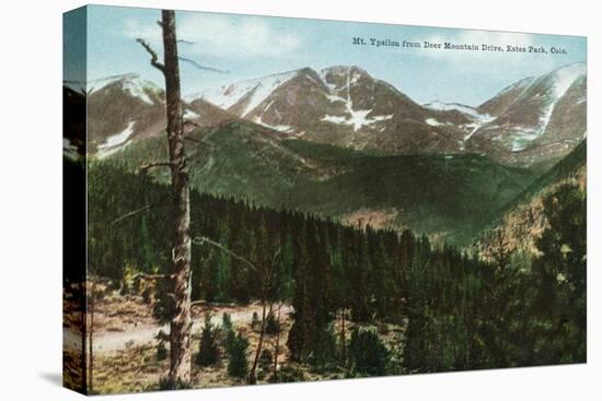 Rocky Mountain National Park, Colorado, View of Mt. Ypsilon from Deer Mt. Drive, Estes Park-Lantern Press-Stretched Canvas