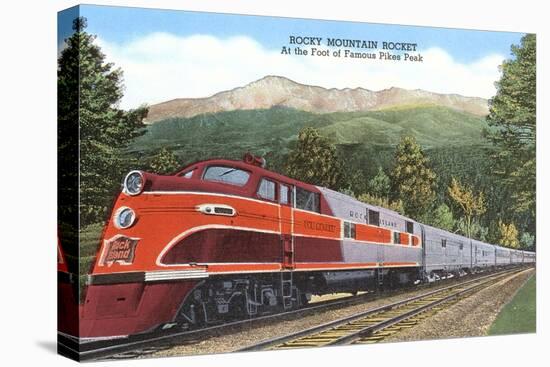 Rocky Mountain Rocket Train-null-Stretched Canvas