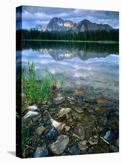 Rocky Shore of Frog Lake, Challis National Forest, Sawtooth National Recreation Area, Idaho, USA-Scott T^ Smith-Premier Image Canvas