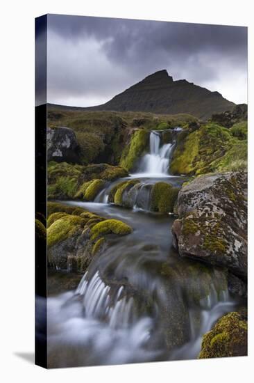 Rocky Stream with Waterfalls Below Slaettaratindur Mountain, Eysturoy, Faroe Islands-Adam Burton-Premier Image Canvas