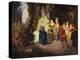 Rococo genre scene: French Comedy --Jean Antoine Watteau-Premier Image Canvas