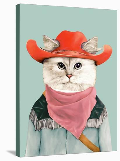 Rodeo Cat-Animal Crew-Stretched Canvas